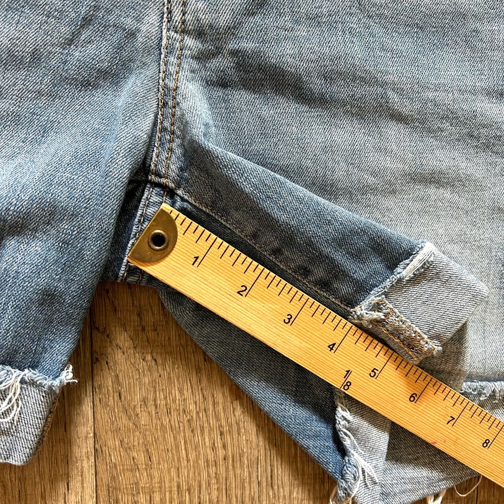 Joe's Jeans Medium Blue Rolled Hem Denim Shorts - Picture 6 of 6